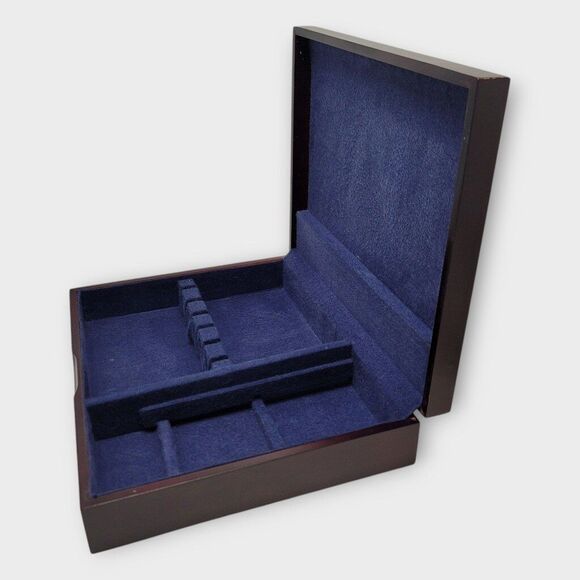 International Silver Company wooden Flatware Cutlery Storage Chest Box Brown - Picture 7 of 11